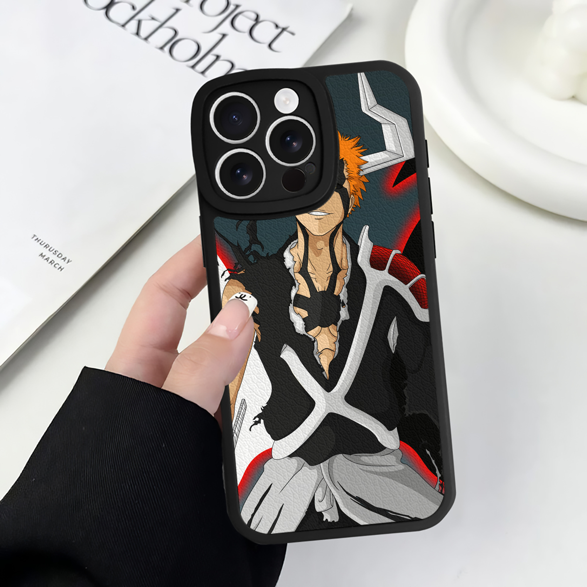 （画像用） ブリーチ BLEACH 【iPhone 16シリーズ対応】シリコンスマホケース（レザー調） 材質：シリコン